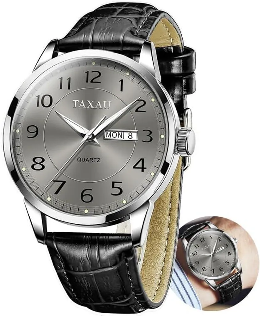 Reloj Hombre Impermeabile: Orologio Classico Pelle Luminoso Quarzo