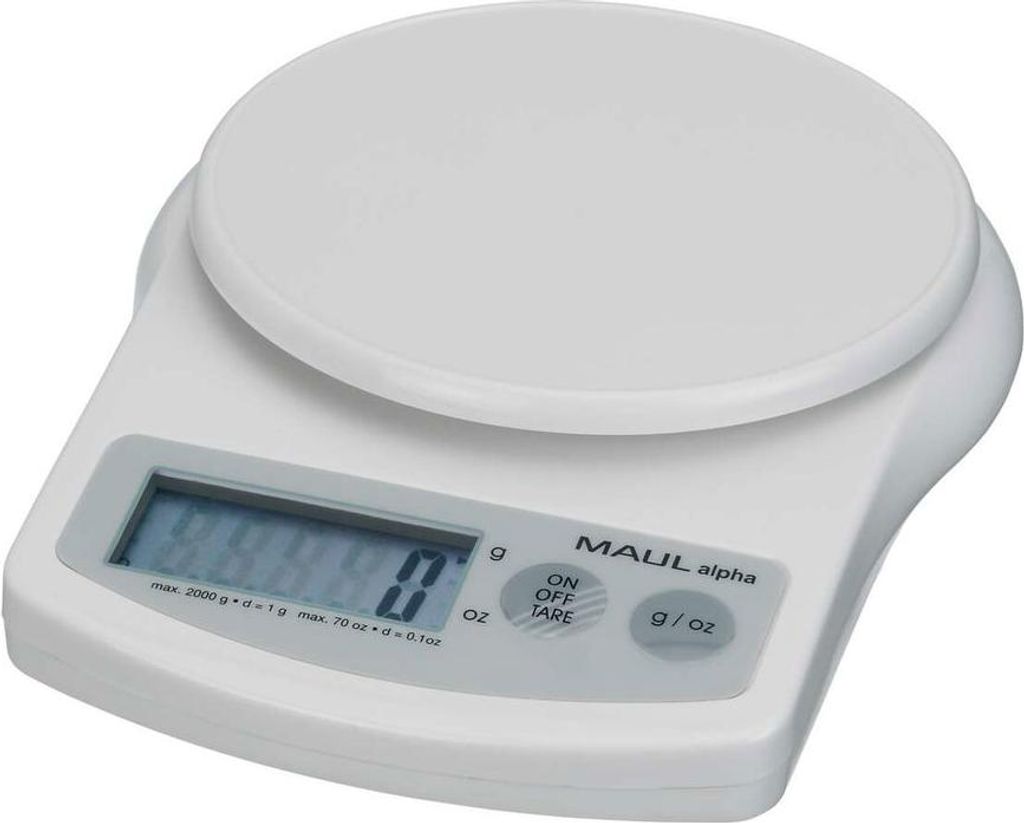 MAUL Briefwaage MAULalpha 2 kg Batterie weiß