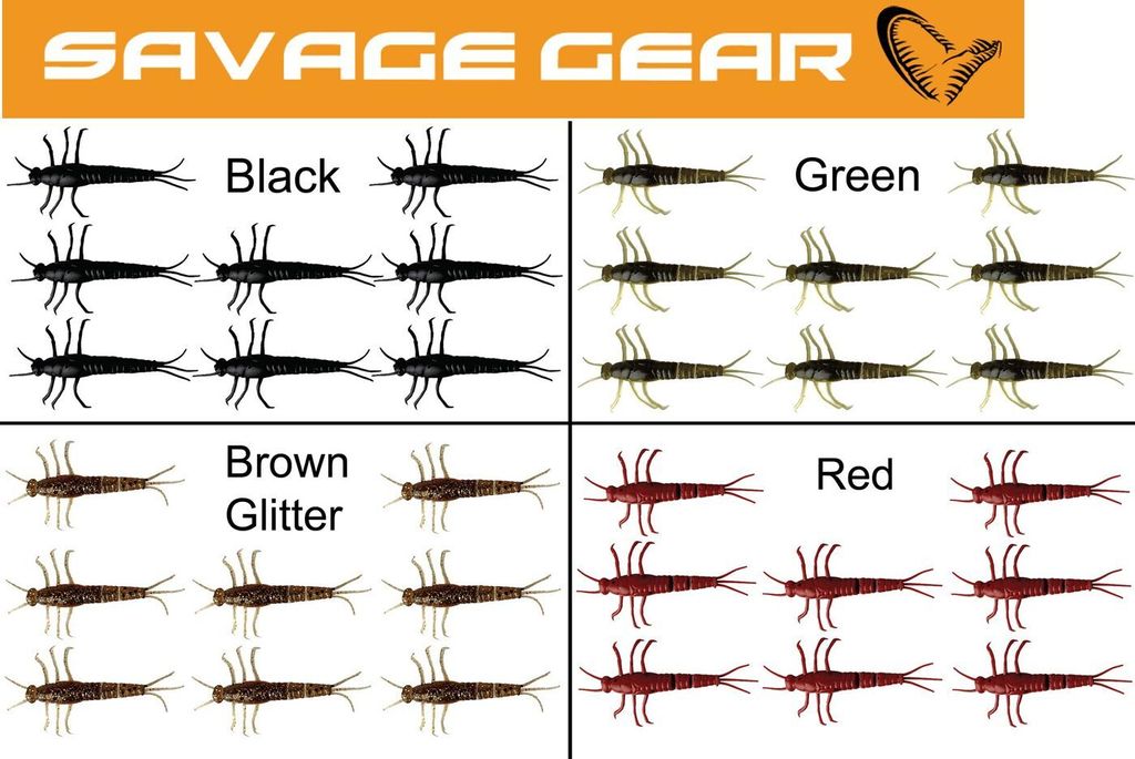 Savage Gear 3D LB PVC Mayfly - 8 Maifliegen Imitate, Länge:5.0cm, Farbe:Brown Glitter