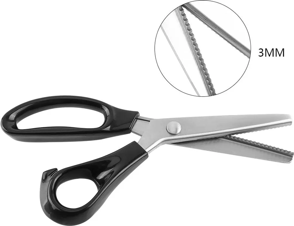Forbici Zig Zag Professionali 3 5 7 mm per Tessuti e Sartoria