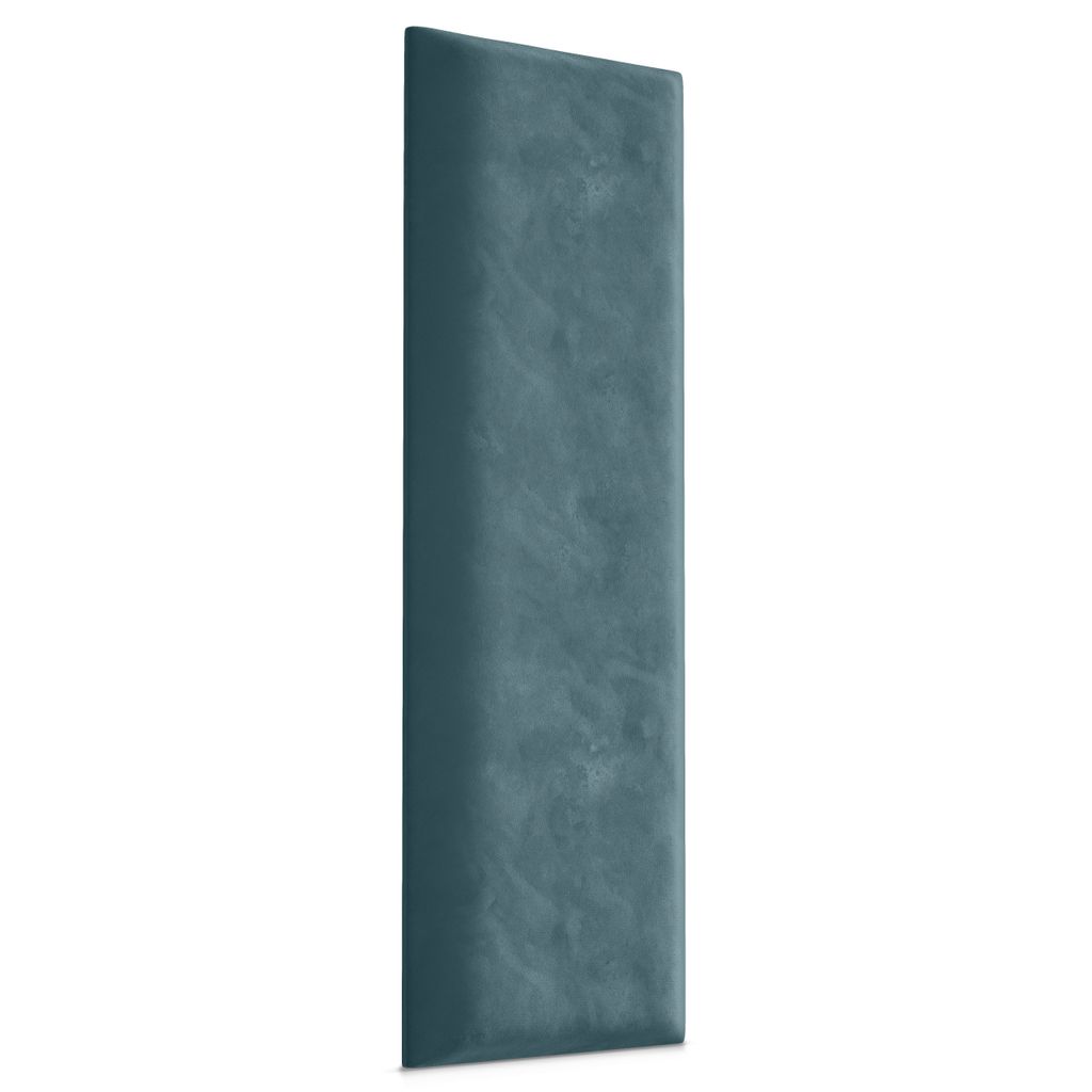 A single teal upholstered wall panel is shown against a white background.