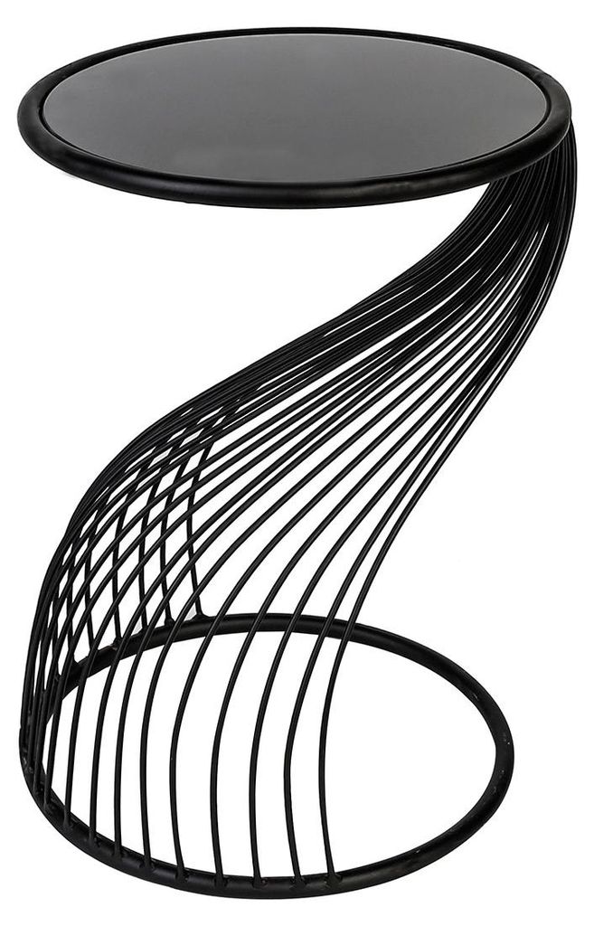 Casablanca Beistelltisch, rund, "Ray", Glas, Metall, Imagen del producto 
