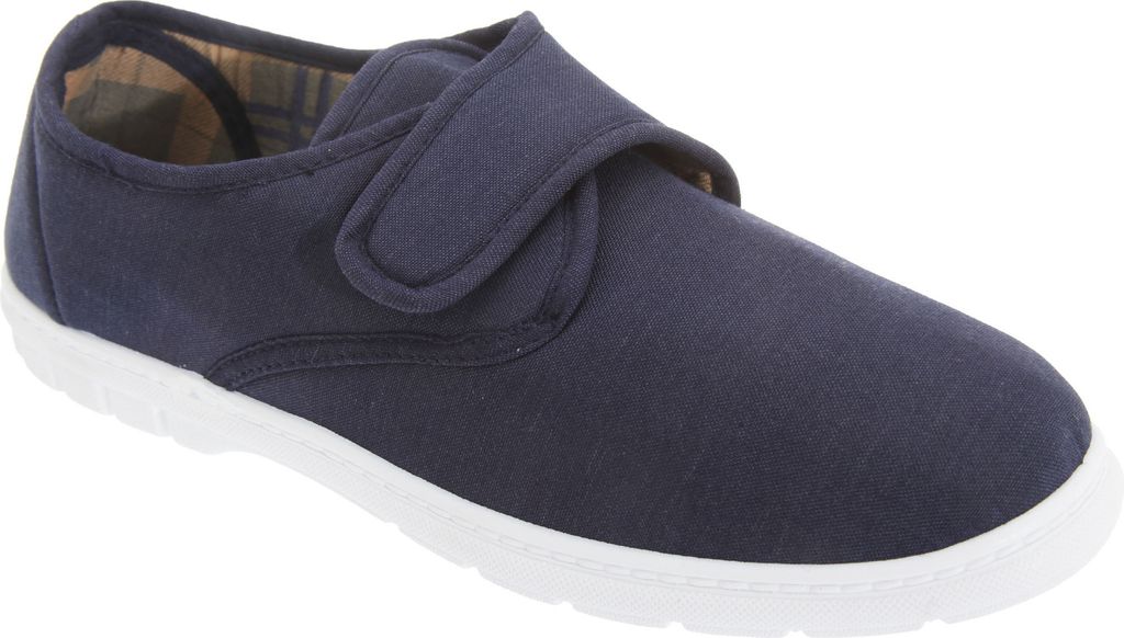 Scimitar Herren Textil Schuhe mit Klettverschluss DF610 (42 EU) (Marineblau Denim)