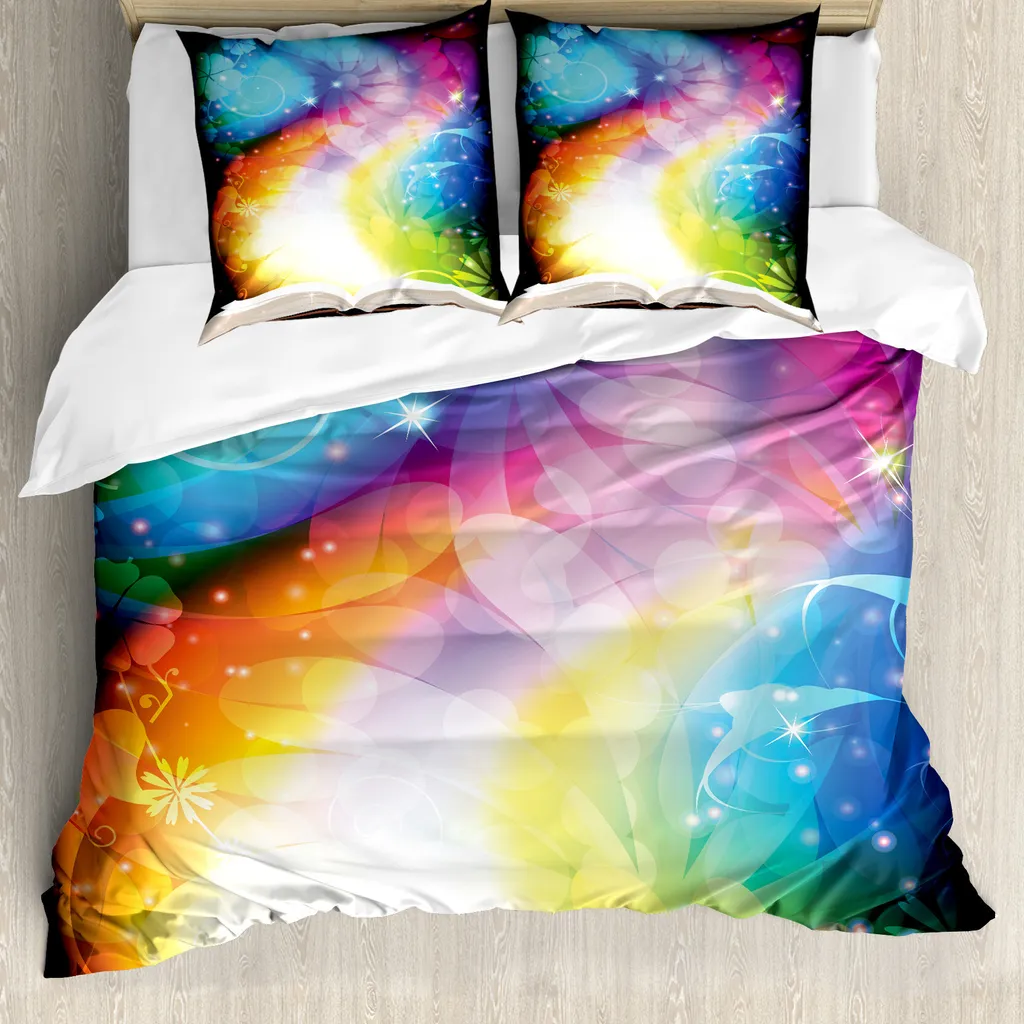 ABAKUHAUS Copripiumino Arcobaleno 200x200 - Set Letto Antiacaro