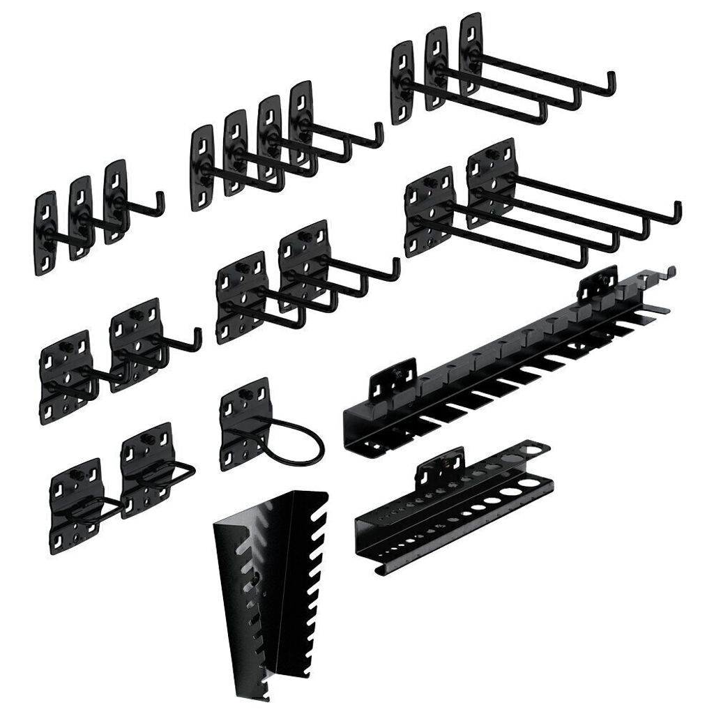 Kraftwerk Werkzeughalter-Set zu Lochwand, 22-tlg.