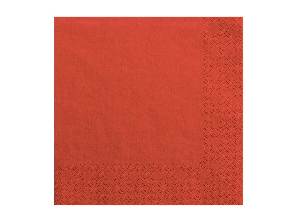 Dreilagige Servietten, rot, 33x33cm (1 Packung / 20 Stk.)