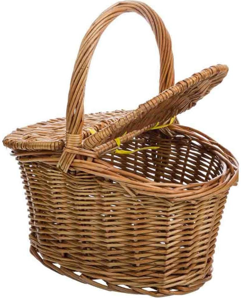 WANDERLUST DECO Brauner Weidenkorb mit Deckel 25x17x13/27h Produktbild 1