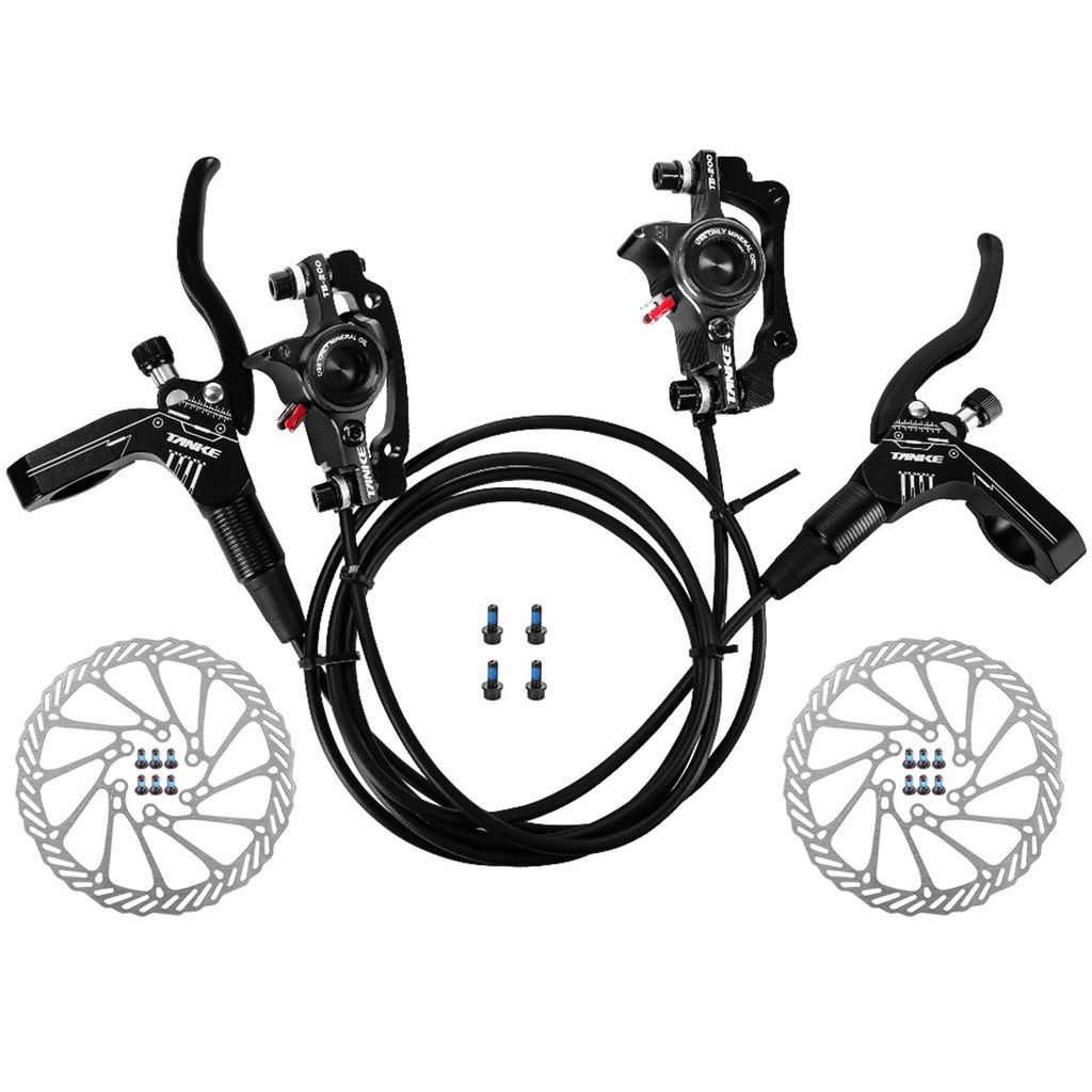Fahrrad MTB Scheibenbremse Umbausatz 160mm Scheibe mit Bremse Set Vorne Hinten 