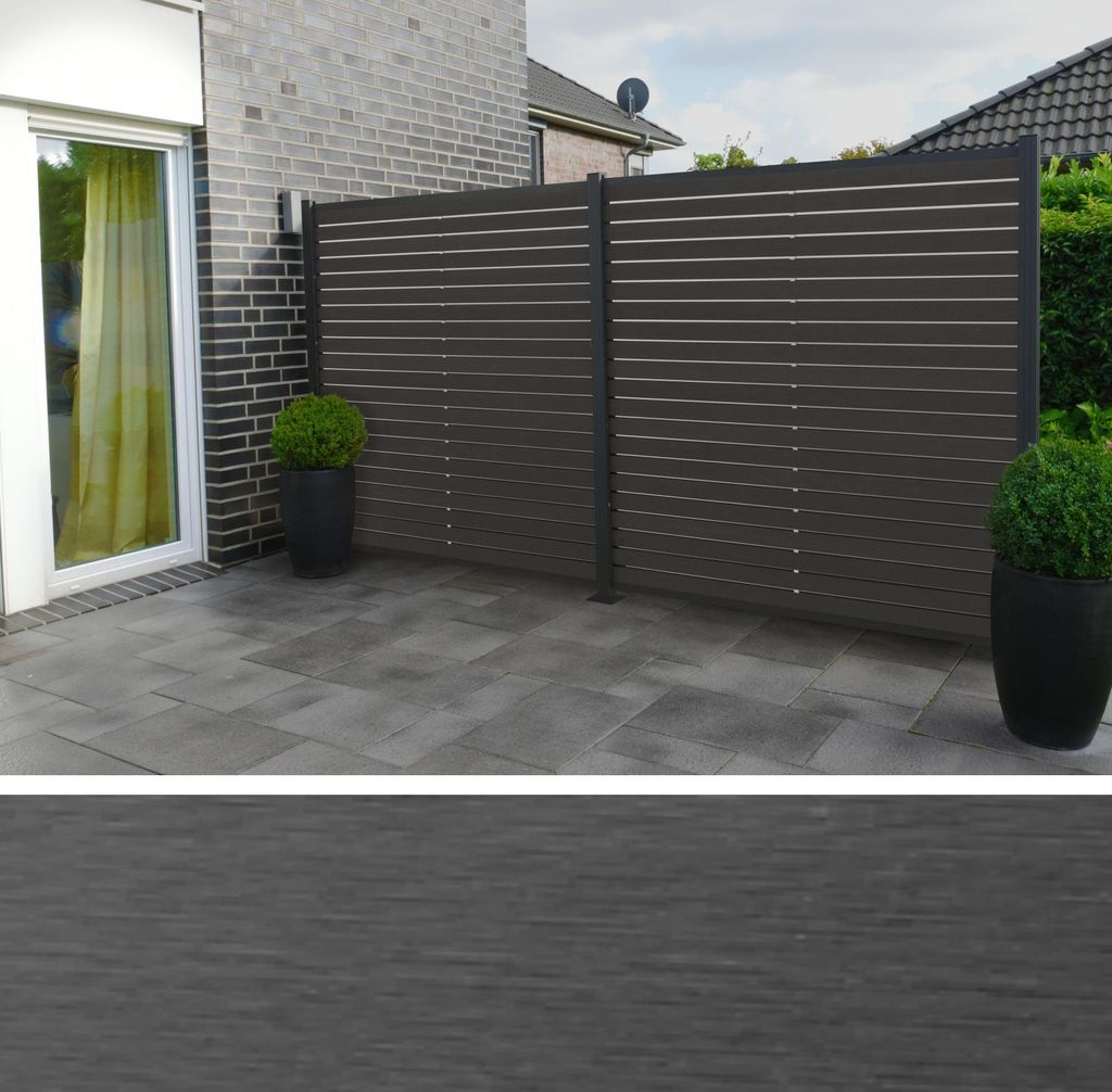 TeJe HANÖ BPC Steckzaun Rhombus-Set 1793 mm Anthrazit