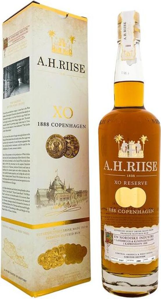 A.H. Riise 1888 Copenhagen Gold Medal XO + Box 700ml 40% Produktbild 