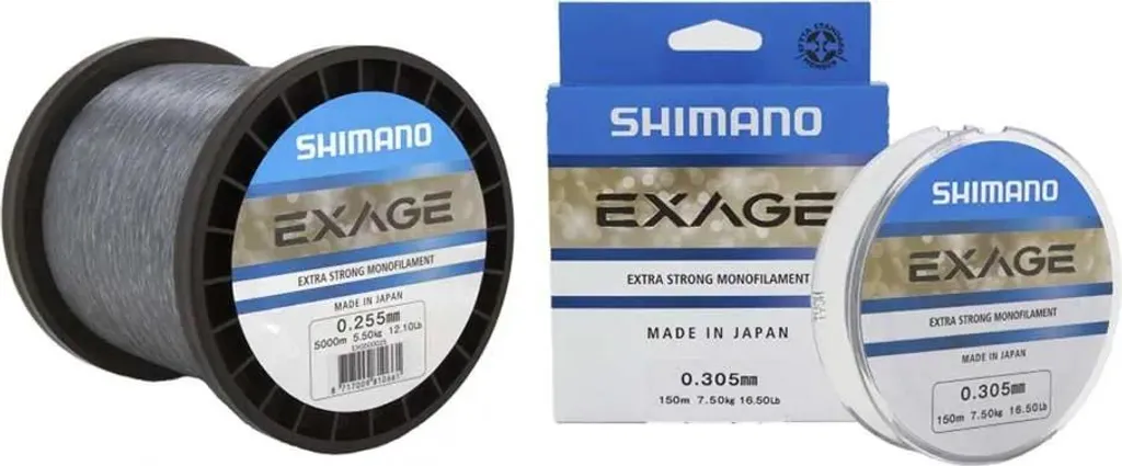 Fil Shimano Exage Gris 300m Idéal pour Pêche au Lancer et au Feeder