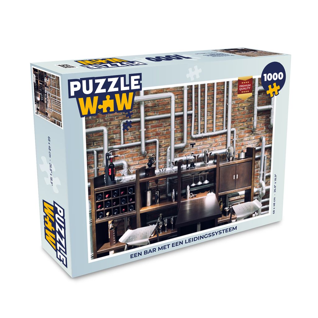 MuchoWow Puzzle 1000 Teile Eine Bar mit einem Rohrsystem - Erwachsene - Rätsel