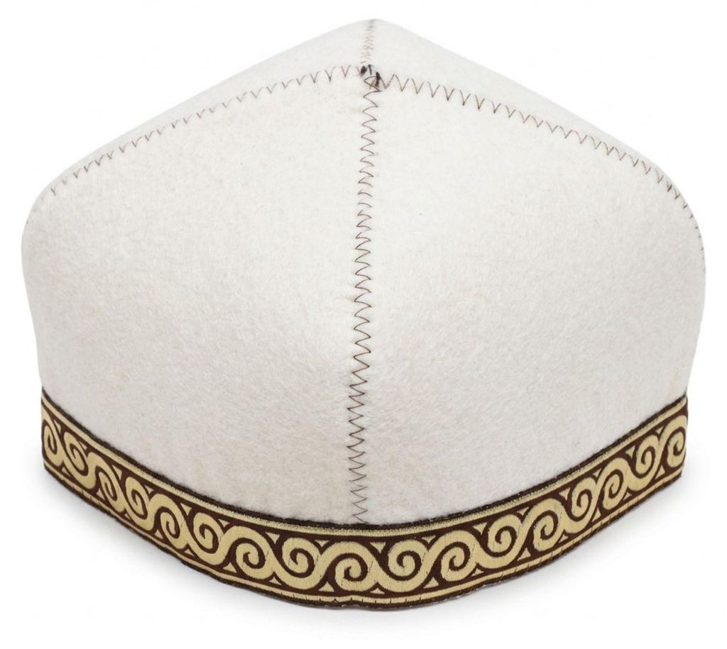 Filzkappe Tübetejka Hut für Sauna Kopfhautschutz Sauna-Hut Saunabekleidung Saunahut aus Wollfilz Saunamütze Saunakappe Filzhut Finnische Sauna