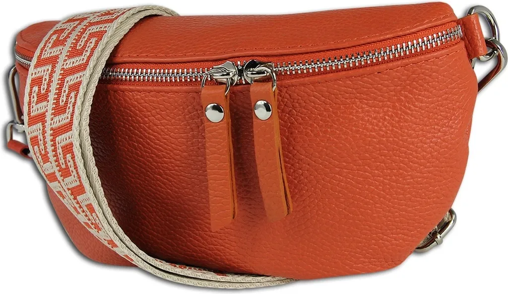 Toscanto Sac Banane Cuir OTT807BE Crossbody Marron Havane Multicolore
