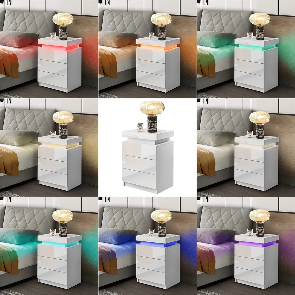 Petite commode blanche 3 tiroirs pour optimiser le rangement du lit - 8