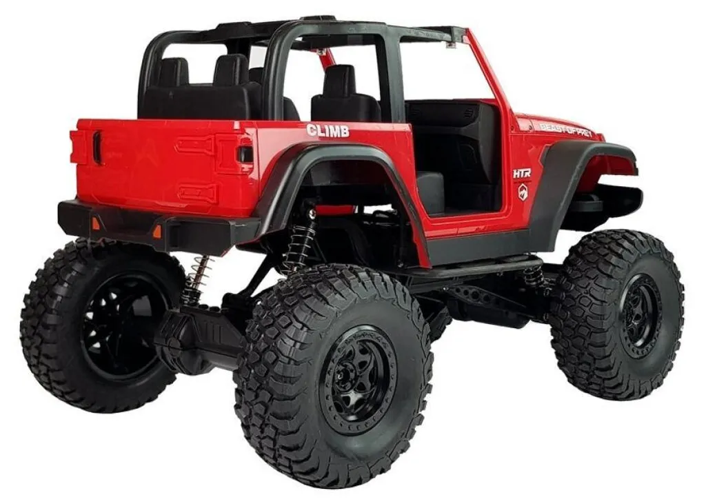 Jeep Rouge Télécommandée Tout-Terrain 2.4G - Jouet Extérieur Idéal