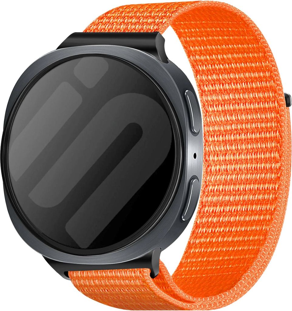 Strap-it Stoff-Nylonband mit Klettverschluss - passend für Samsung Galaxy Watch 8 - 40mm / Galaxy Watch 8 - 44mm / Galaxy Watch 8 Classic (orange)