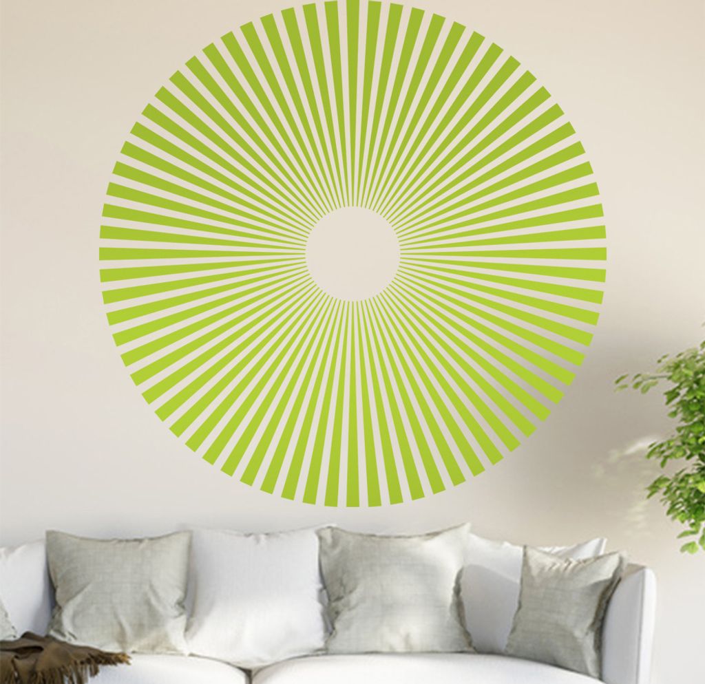 Kreis Ornament Wandtattoo in 6 Größen - Wandaufkleber Wall Sticker - Dekoration, Küche, Wohnzimmer, Schlafzimmer, Badezimmer