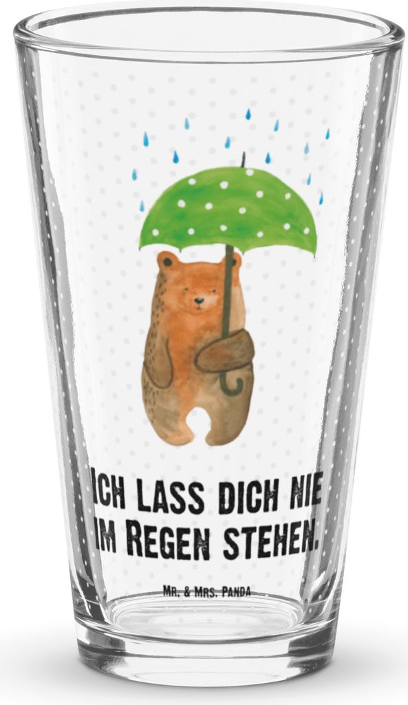 Mr. & Mrs. Panda Glas Bär Regenschirm - Transparent - Geschenk, Partner, Liebesbeweis, Familie, Tumbler, Longdrinkglas, Pärchen, Premium, Liebe, ...