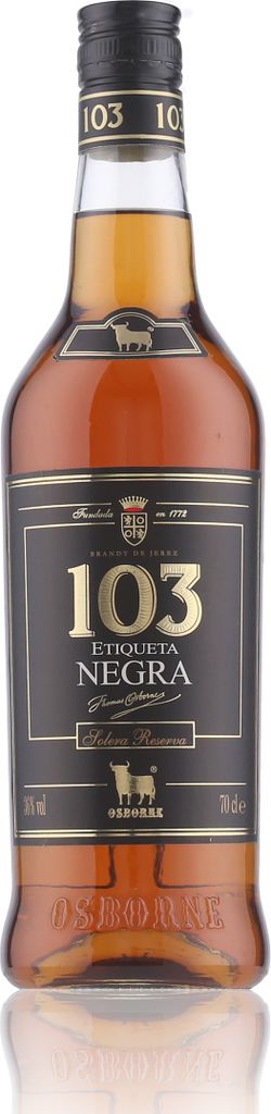 A bottle of brandy on a white background.