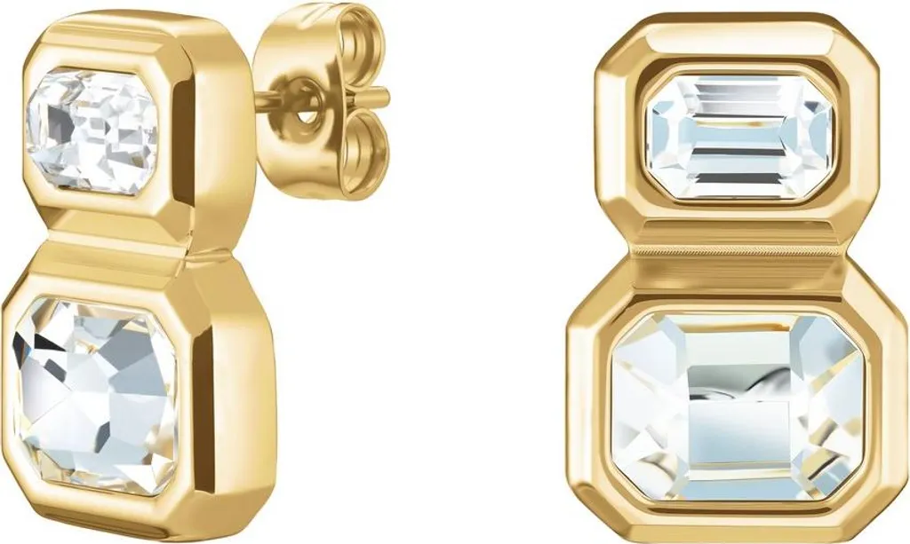 Boucles d'oreilles Iconic plaqué or 18k et cristaux de haute pureté