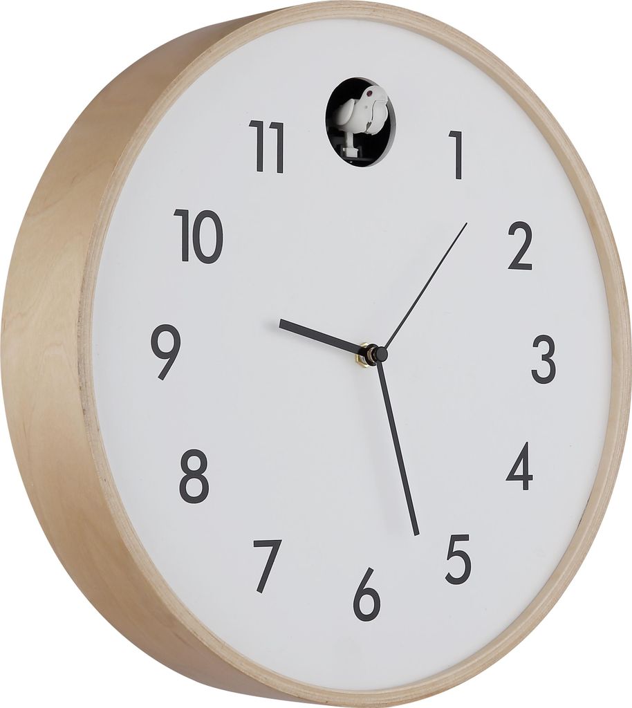 GLOBO Lighting Wanduhr CLOCKY D 31.50 cm braun
