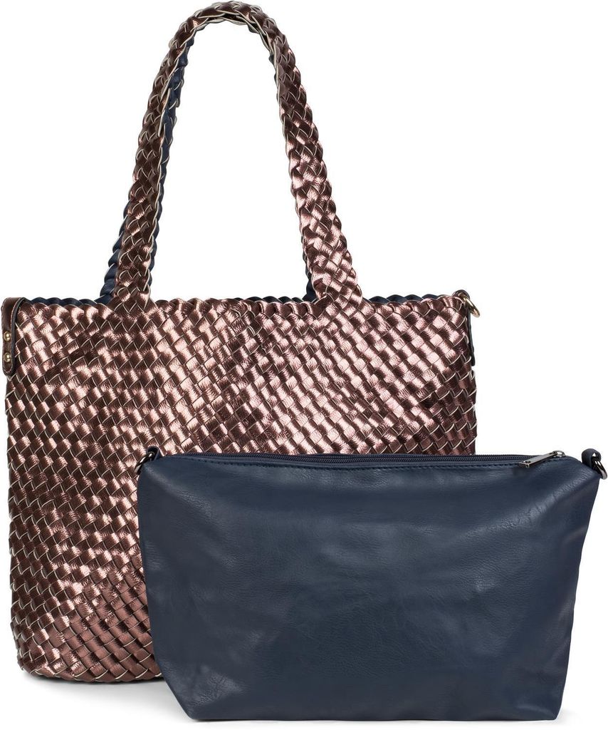 styleBREAKER XXL Wendetasche in Flecht-Optik, Shopper Produktbild 