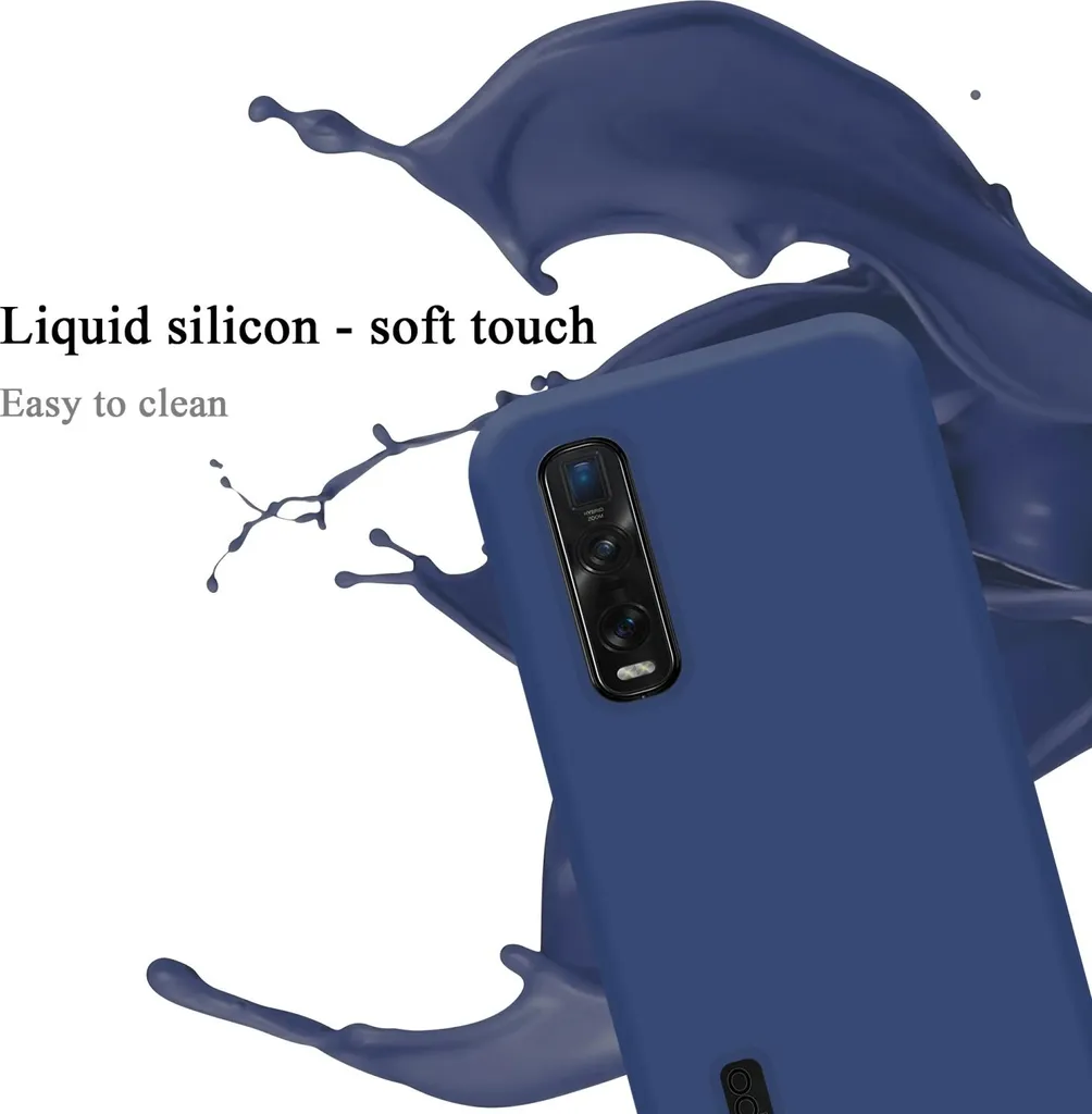 Custodia Con Patta OPPO Per Find X2 Lite | Cover Blu Originale Con Protezione Per Lo Schermo - 2