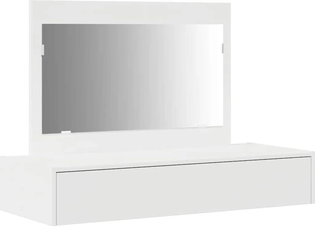 Postazione Make-up Bianca 100cm | Vanity Table con Cassetti Chic