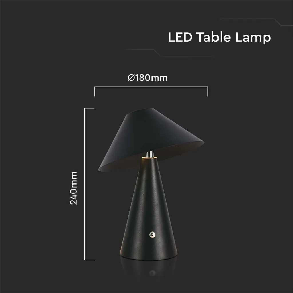 Lampe de bureau restaurant 3W 200lm LED USB rechargeable - Réf 7947 - 9
