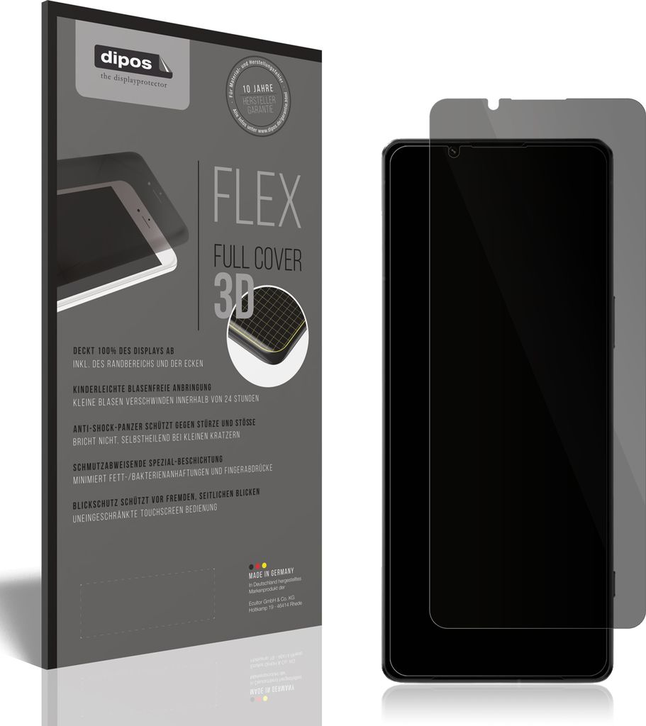 Full Cover Privacy Blickschutzfolie für Sony Xperia 1 IV Folie Anti-Shock