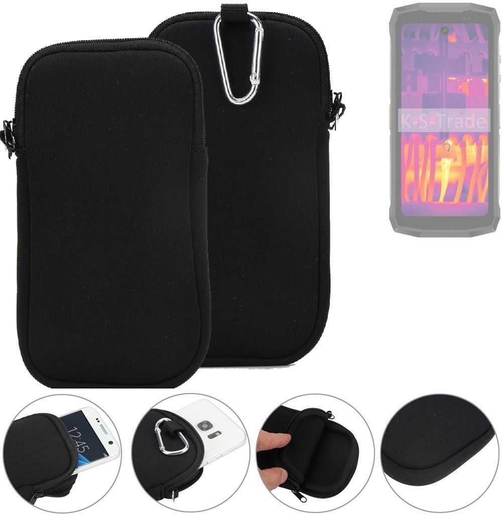 K-S-Trade Neopren-Hülle Handyhülle kompatibel mit Ulefone Armor Mini 20T Pro Schutzhülle Neoprenhülle Sleeve Schutz-Hülle Gürtel Tasche Case