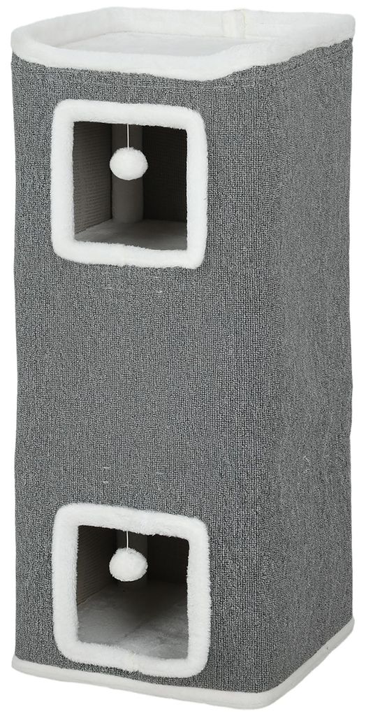 PawHut Krabpalen toren, 100 cm hoog, 41 x 41 cm, vierlaags Productafbeelding 