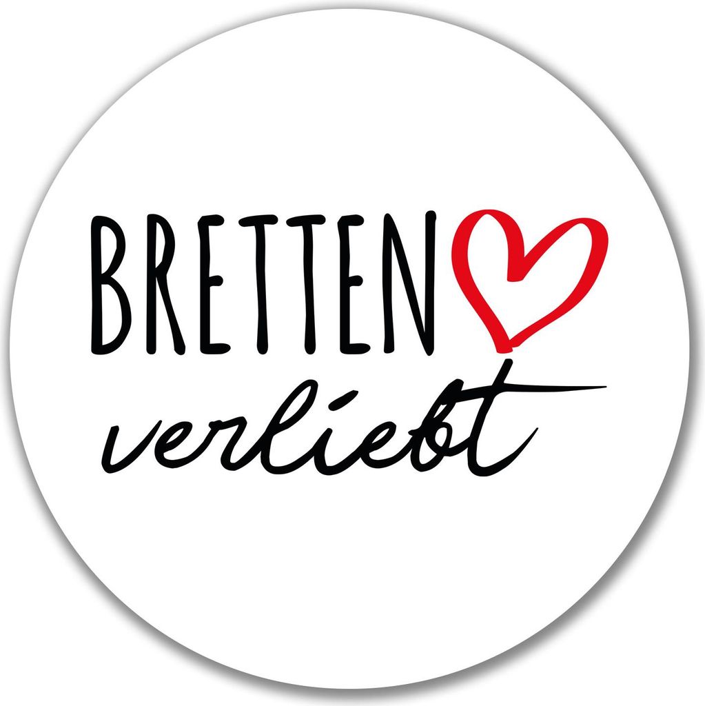 Huuraa Aufkleber Bretten verliebt 10cm rund Sticker Geschenkidee