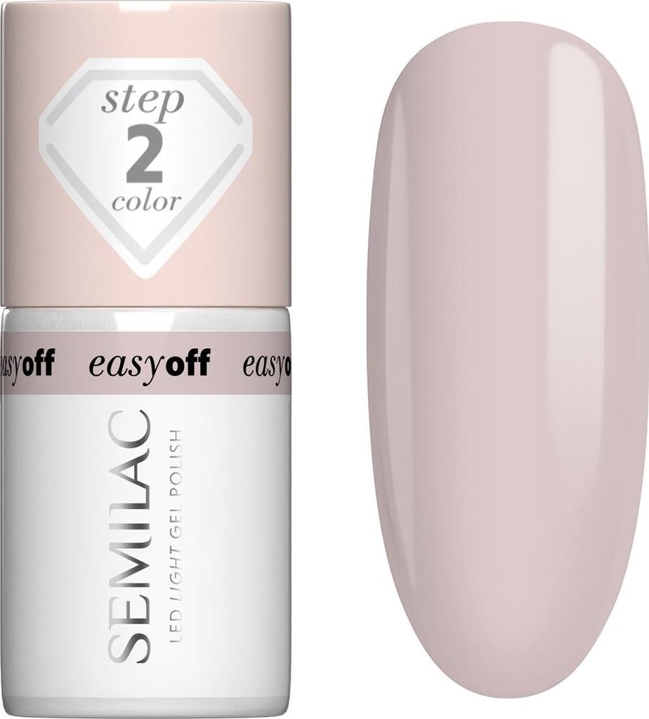 SEMILAC Easy Off Hybrid Nagellack LED-Licht Mandeldrink 7 ml