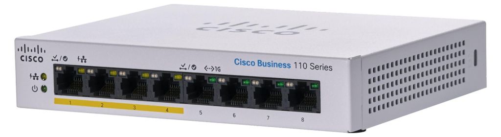 Commutateur Cisco Business 110-8PP-D non géré avec PoE Image du produit 