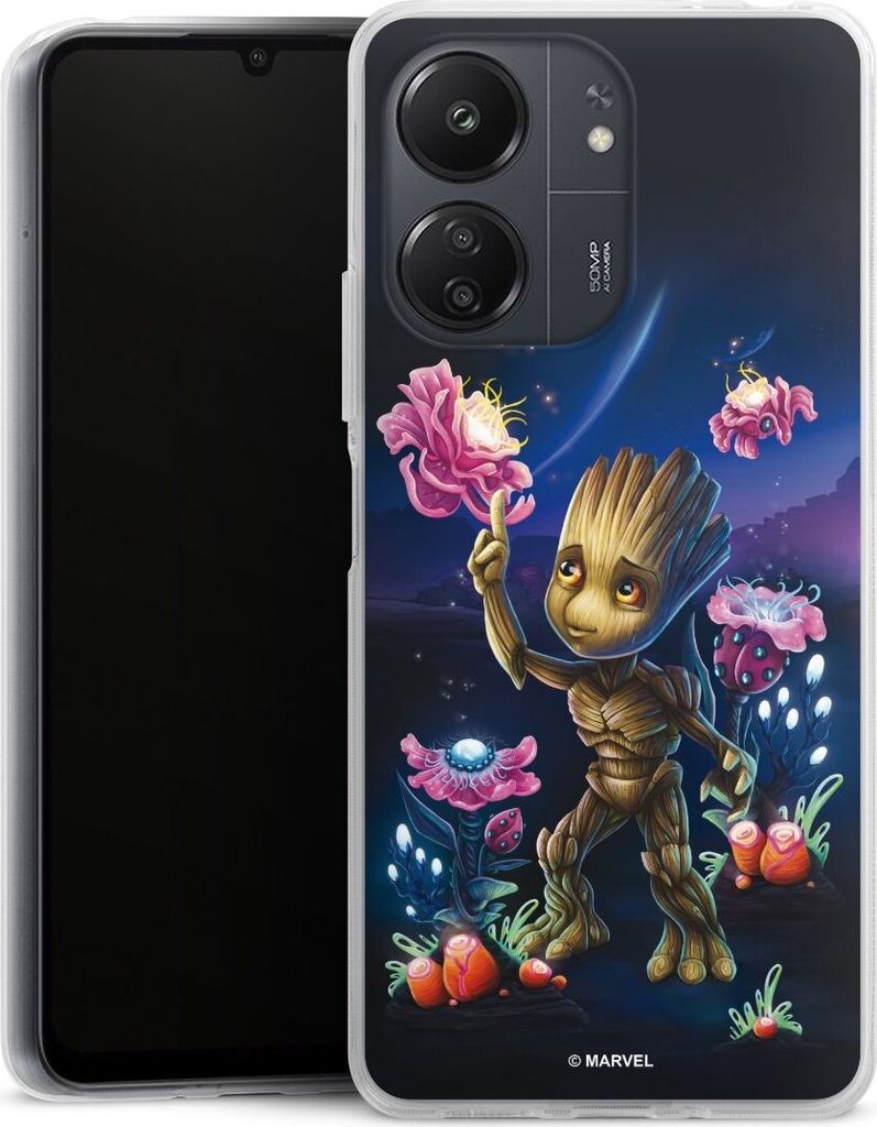 DeinDesign Handyhülle für Xiaomi POCO C65 Silikon Hülle Case Smartphone Schutzhülle Marvel Guardians Of The Galaxy Baby Groot