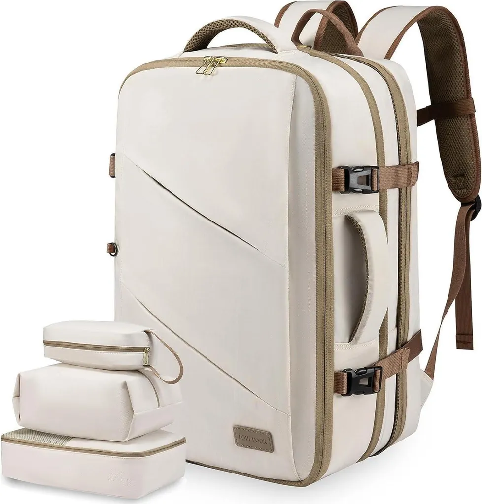 Zaino Porta PC 17 Pollici LOVEVOOK Impermeabile Khaki - Viaggio Business