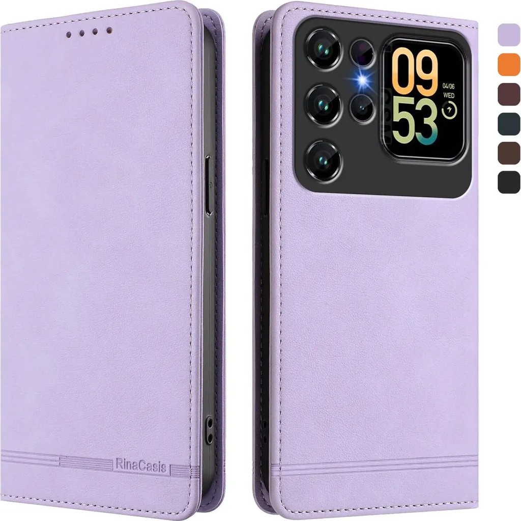 Custodia Portafoglio Oukitel C62 / C62 Pro Viola Retro in Pelle PU