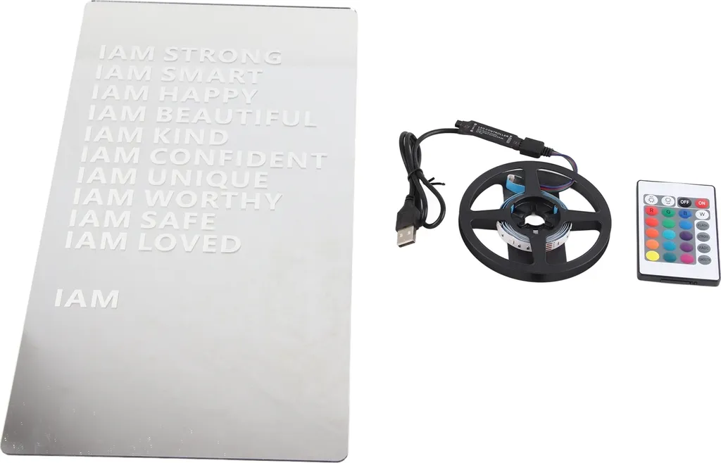 Regalo Specchio LED Motivazionale - Specchio Acrilico con Citazioni - 1