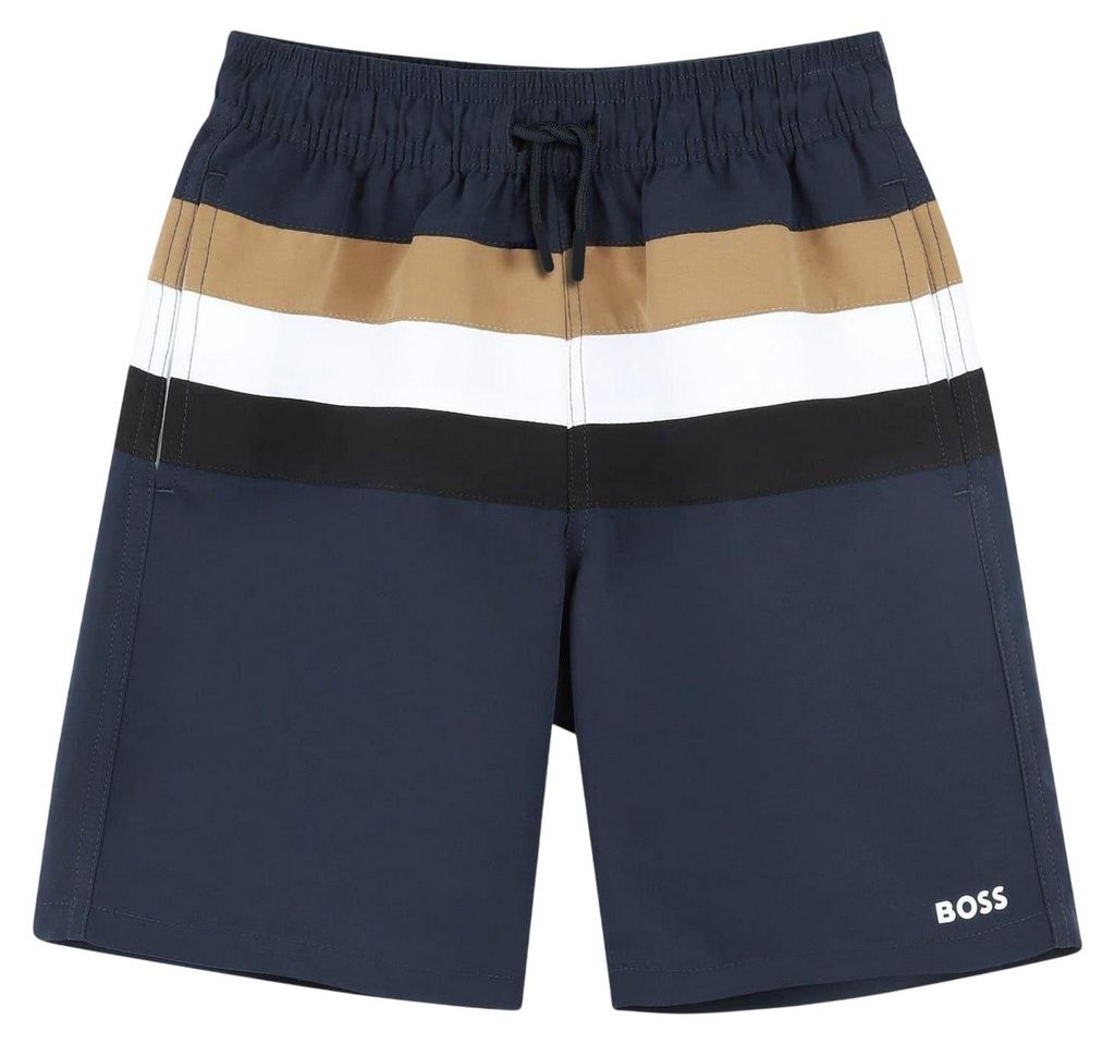 Boss - Badeshorts für Jungen, Regulär GT13638 (164) (Marine)