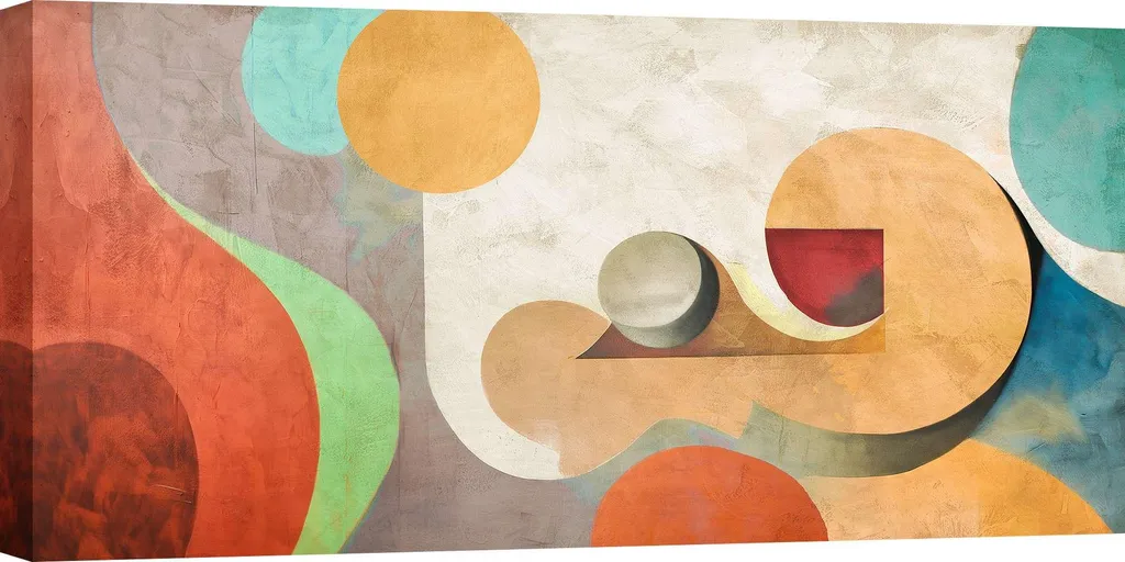 Déco salon : Peinture sur toile abstraite Amazonas moderne 70x35 cm