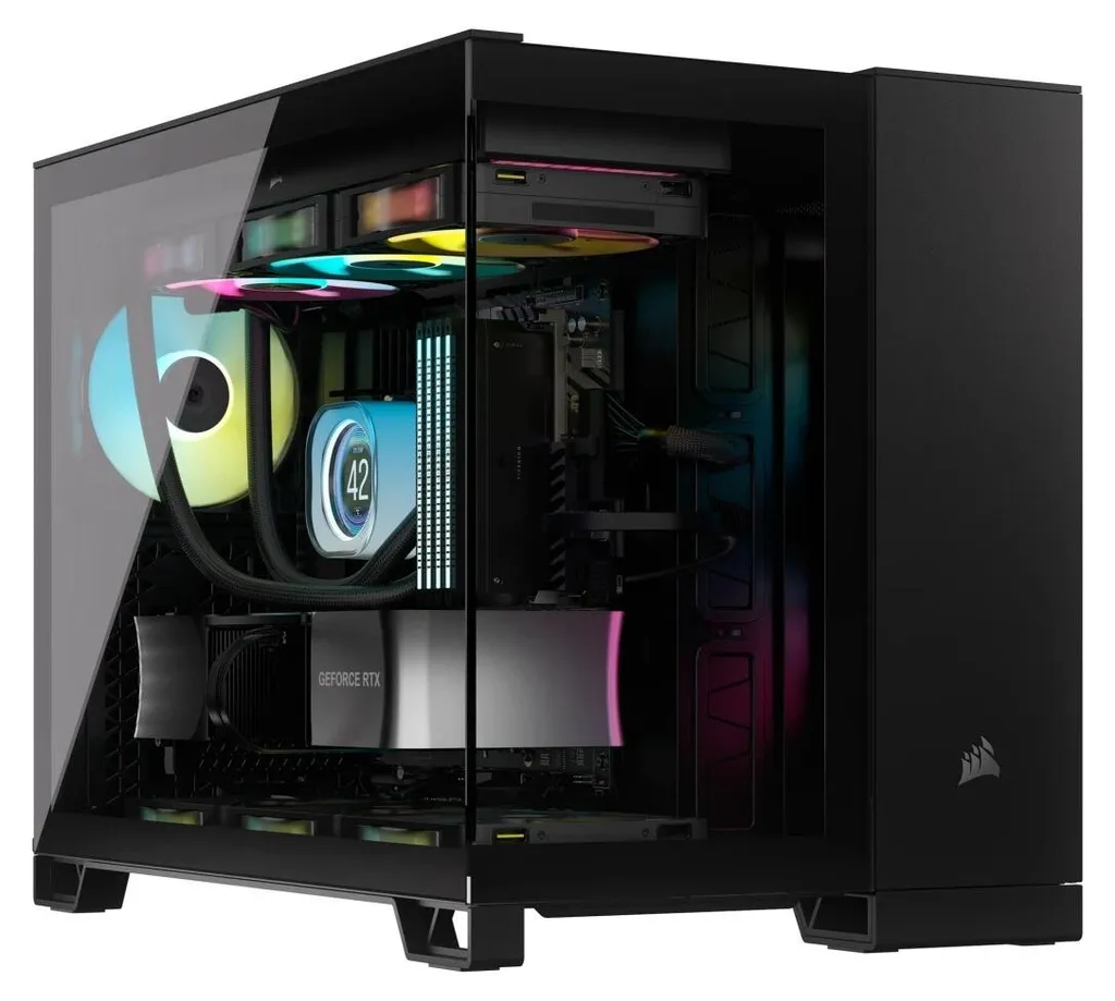 CORSAIR 2500X Châssis Double Chambre Noir Flux d'Air Optimisé mATX