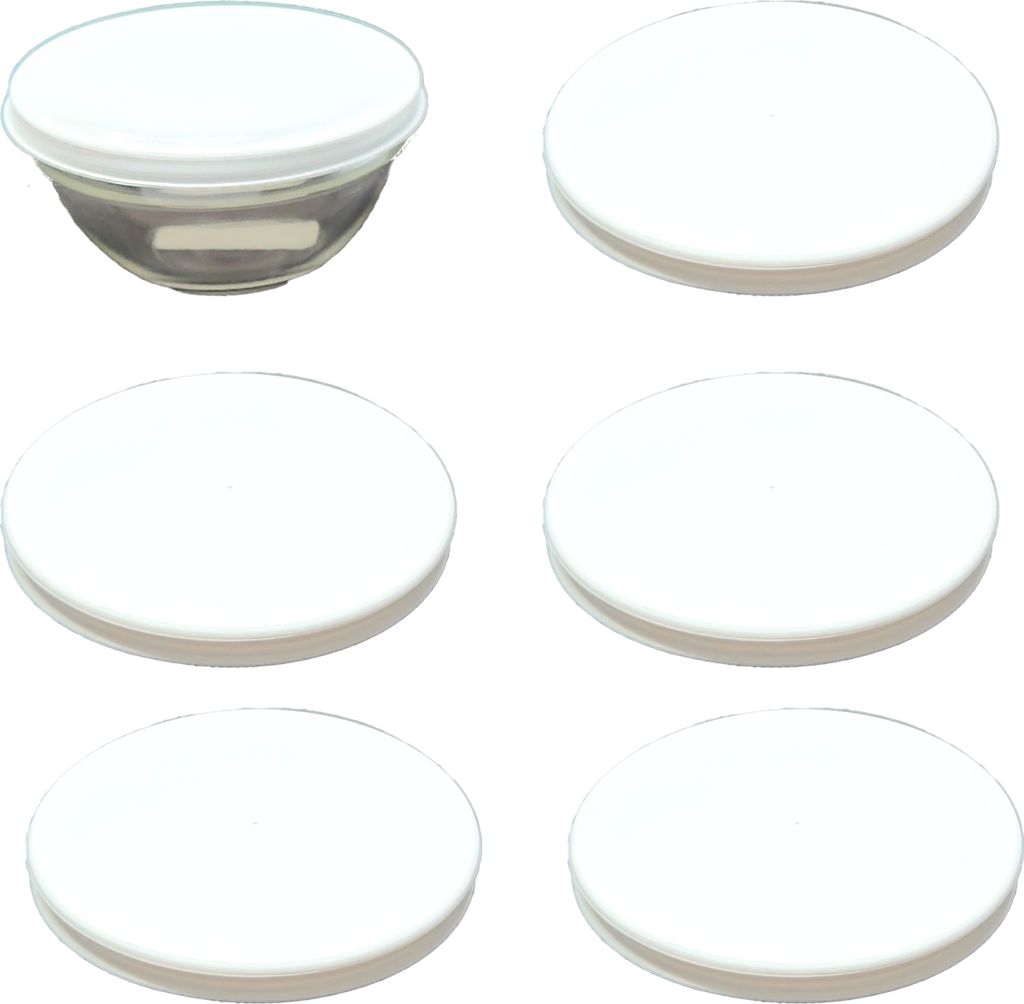 6 coperchi Ø 14,5 cm in bianco per insalatiere e bicchieri Immagine del prodotto 