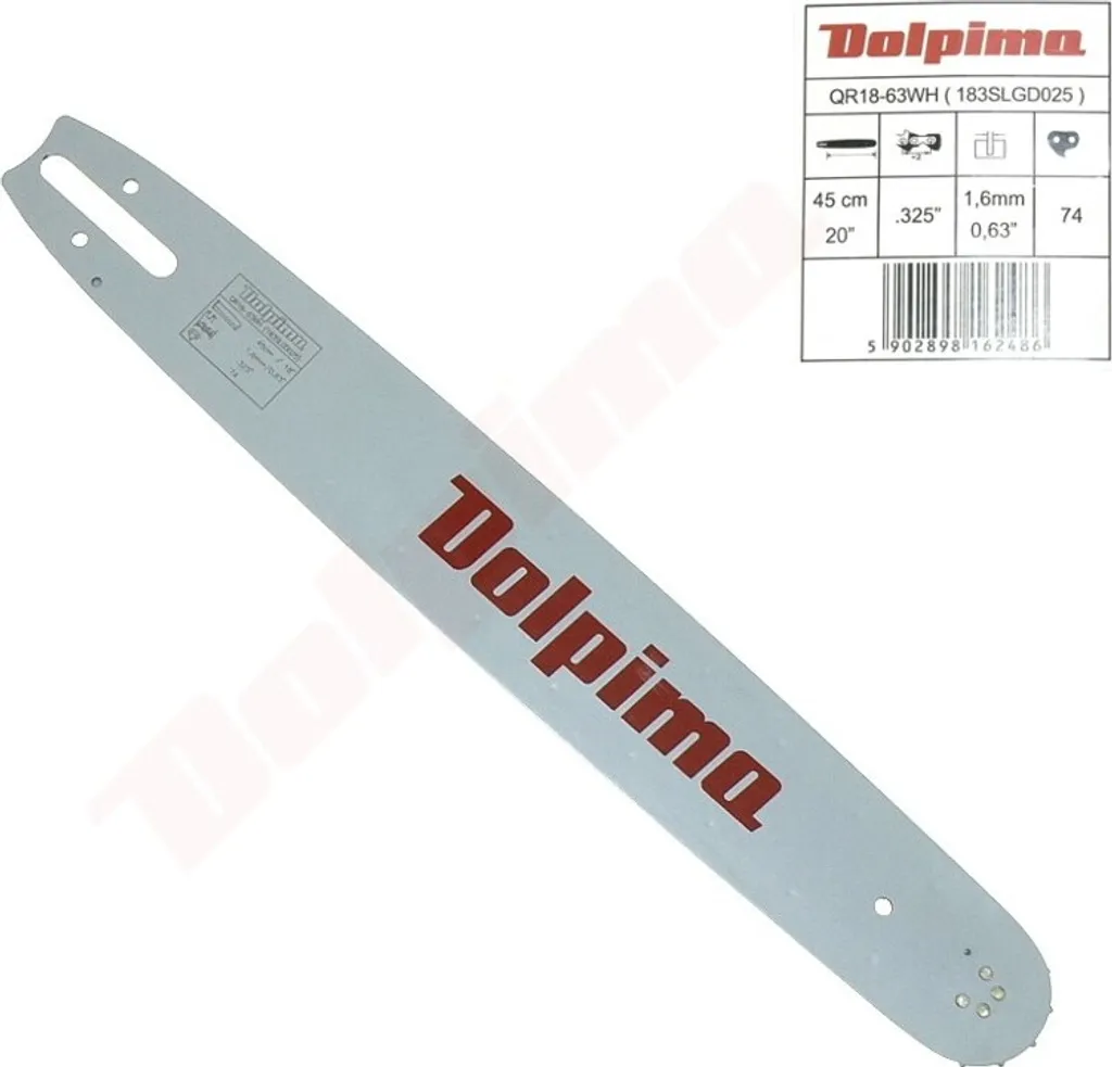 Équipement de coupe Stihl 45cm : Guide Dolpima .325 1.6mm spécial élagage
