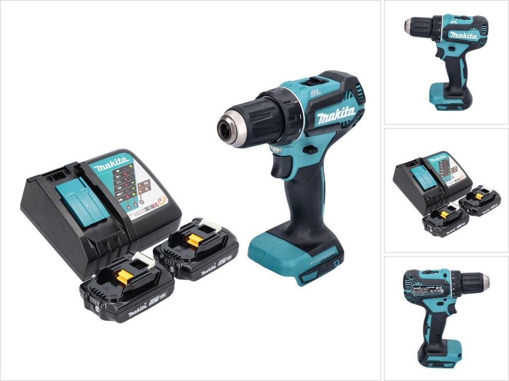 Makita DDF 485 RA Akku Bohrschrauber 18 V 50 Nm Brushless + Produktbild 