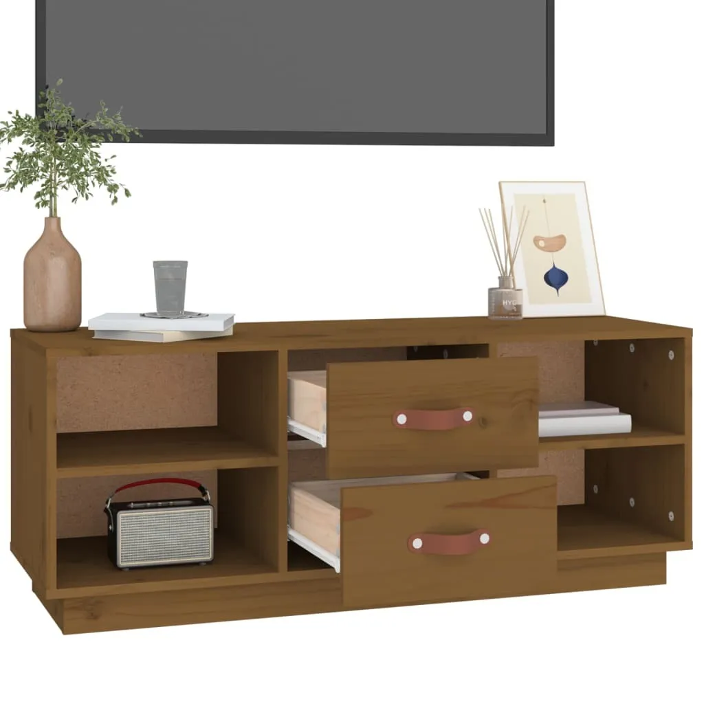 Mobile TV Maison Exclusive Legno Pino 100x34x40 cm - Alta Stabilità - 5