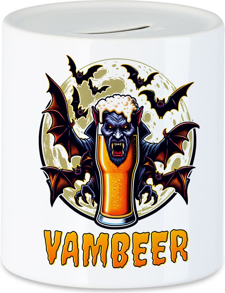Vambeer Spardose Halloween Vampir Bier Fledermaus Party Deko für Hausparty und Büro