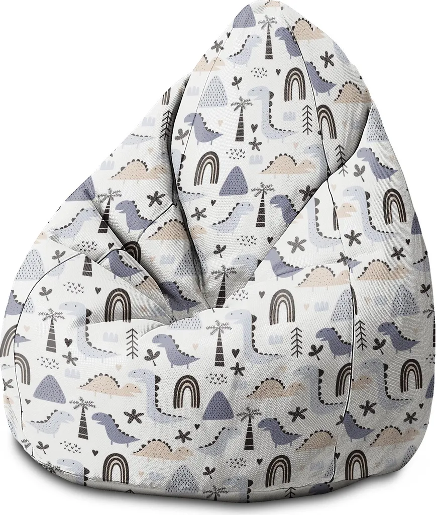 Pouf Sacco Bambini Dreamroots 70x70x105 cm: Idea Regalo Dinosauro Pastello