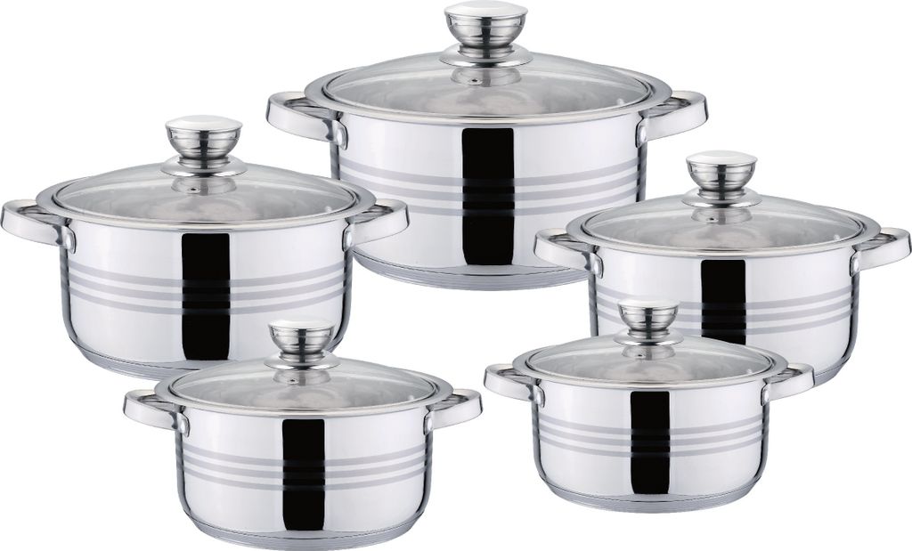 T-fal Gourmet Edelstahl-Kochgeschirr-Set 11-teilig – Induktionsgeeignet, Ofenfest Bis 260°C